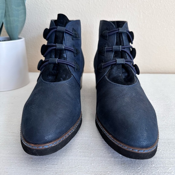 COPY - Sundance Dark Blue Shimmer Leather Heeled Victorian Boots Women’s EU38 U… - Picture 5 of 16